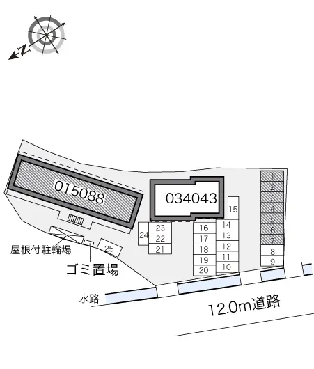 ★手数料０円★姫路市花田町加納原田　月極駐車場（LP）